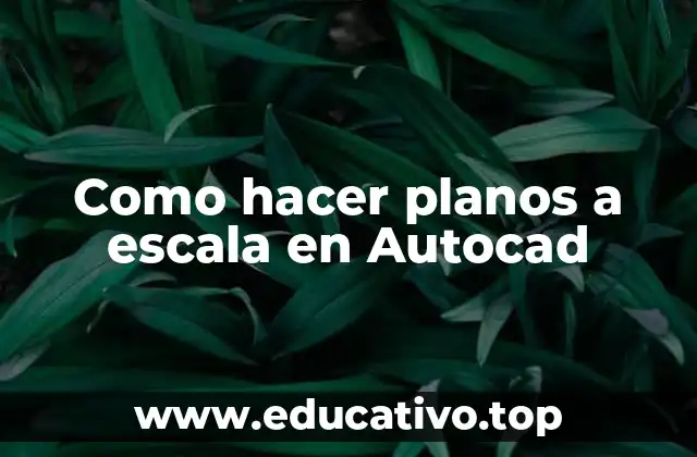 ¿Qué es un plano a escala en Autocad?