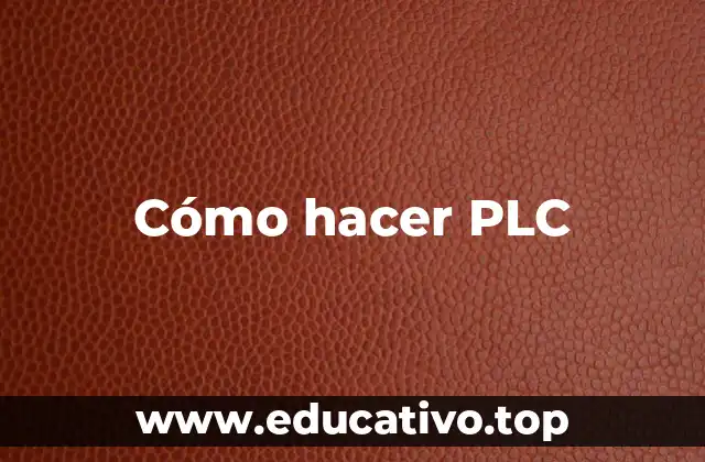 Cómo hacer PLC