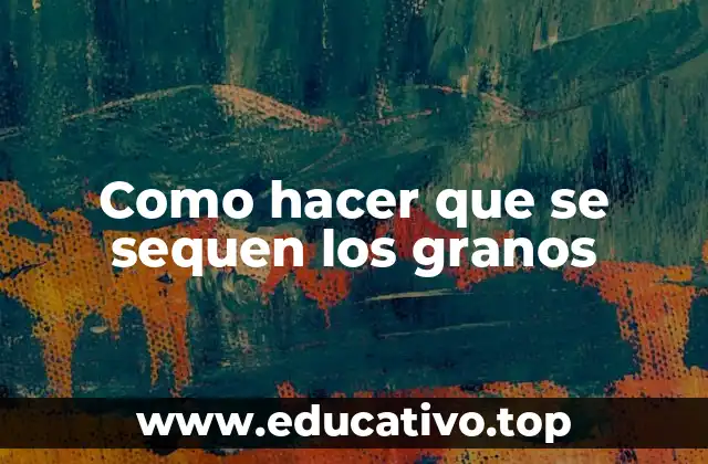 Como hacer que se sequen los granos
