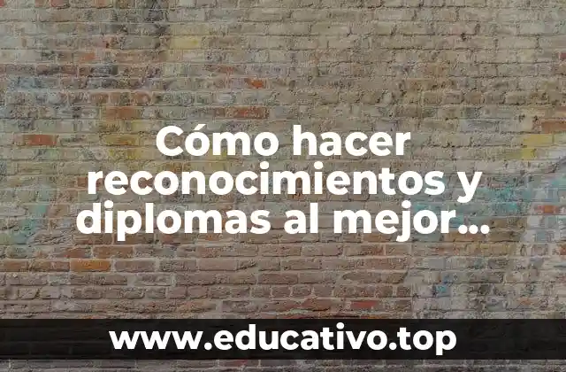 Reconocimientos y diplomas al mejor profesor