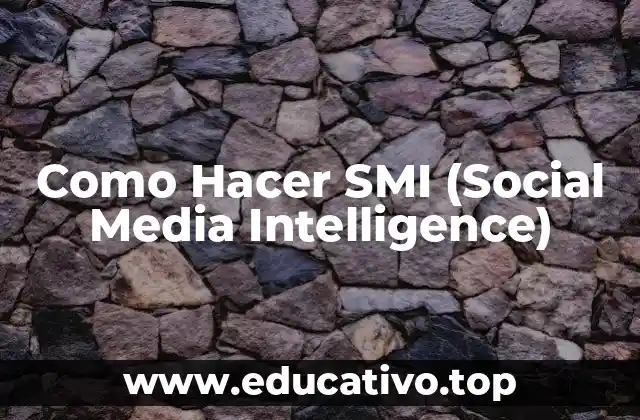 Como Hacer SMI (Social Media Intelligence)