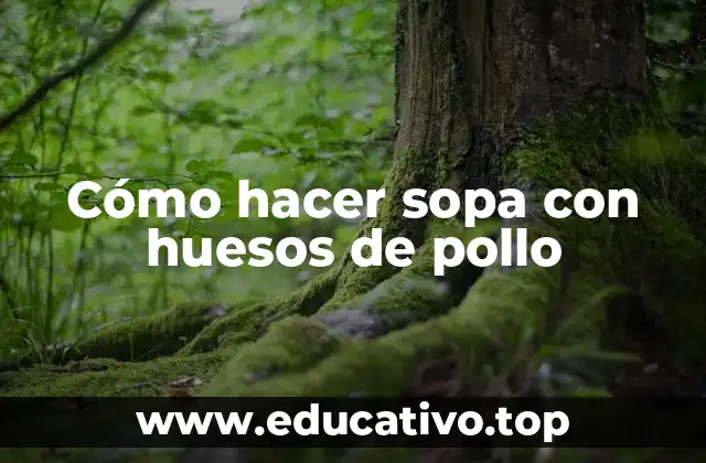 Cómo hacer sopa con huesos de pollo