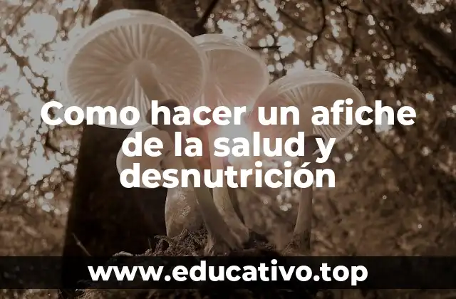 Como hacer un afiche de la salud y desnutrición