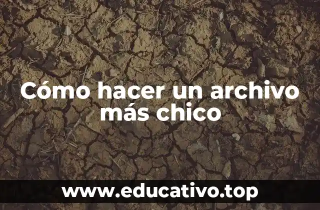 Cómo hacer un archivo más chico