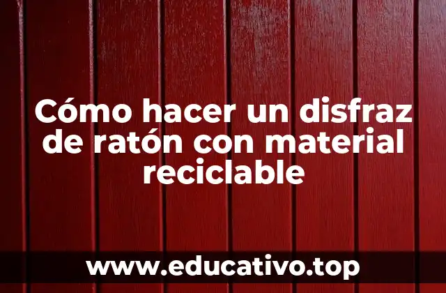 Cómo hacer un disfraz de ratón con material reciclable
