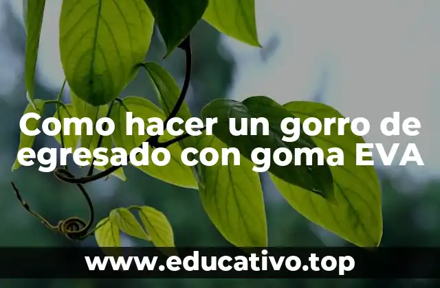 Como hacer un gorro de egresado con goma EVA