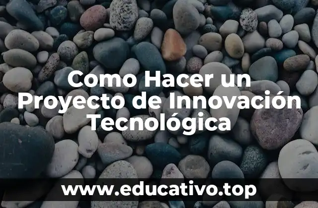 Como Hacer un Proyecto de Innovación Tecnológica
