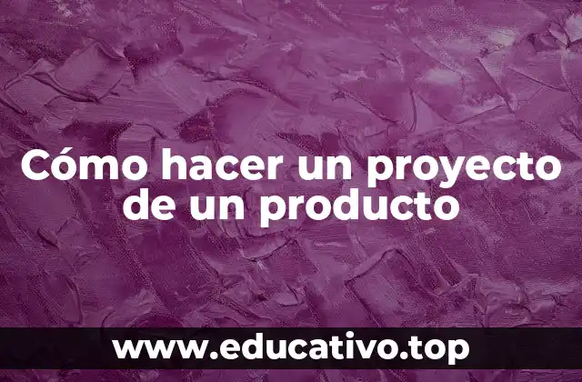 Cómo hacer un proyecto de un producto