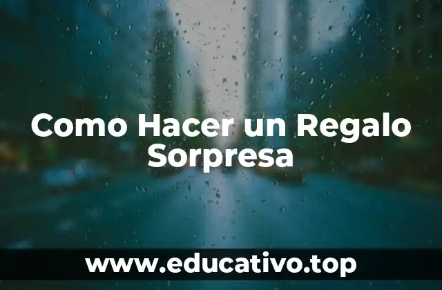 Como Hacer un Regalo Sorpresa