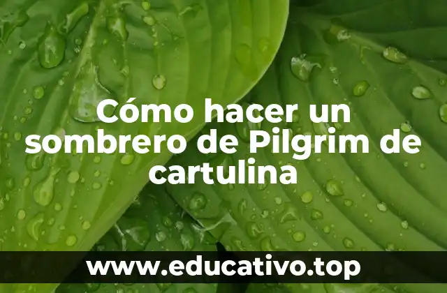 Cómo hacer un sombrero de Pilgrim de cartulina