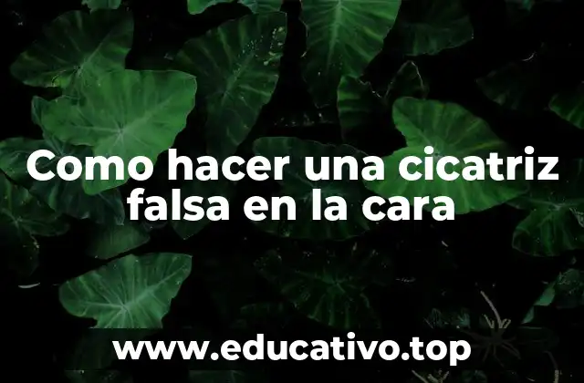 Como hacer una cicatriz falsa en la cara