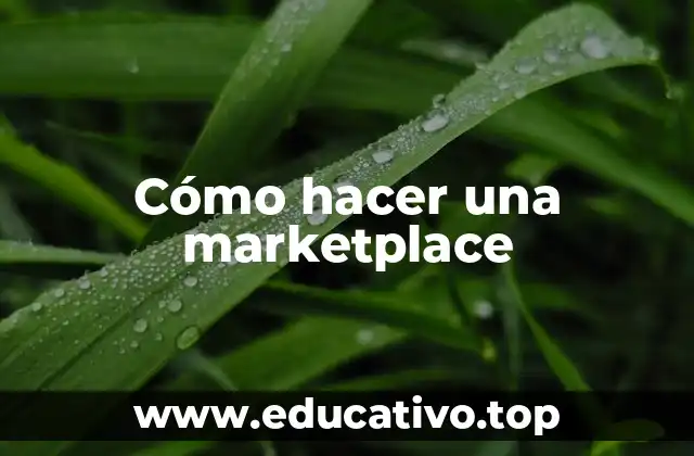 Cómo hacer una marketplace