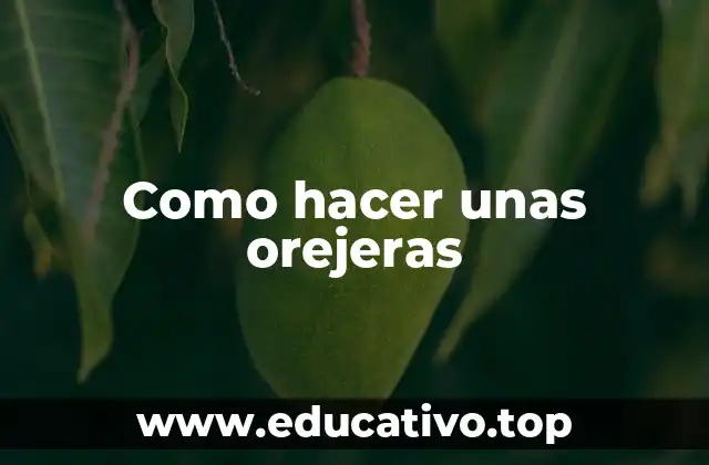 Como hacer unas orejeras