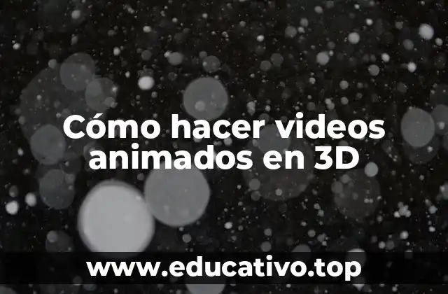 Cómo hacer videos animados en 3D