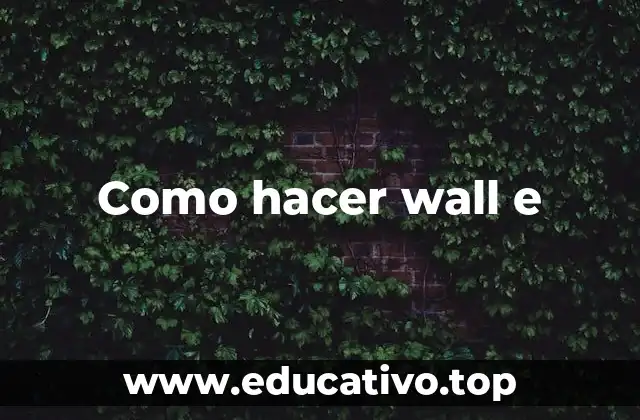 Como hacer wall e