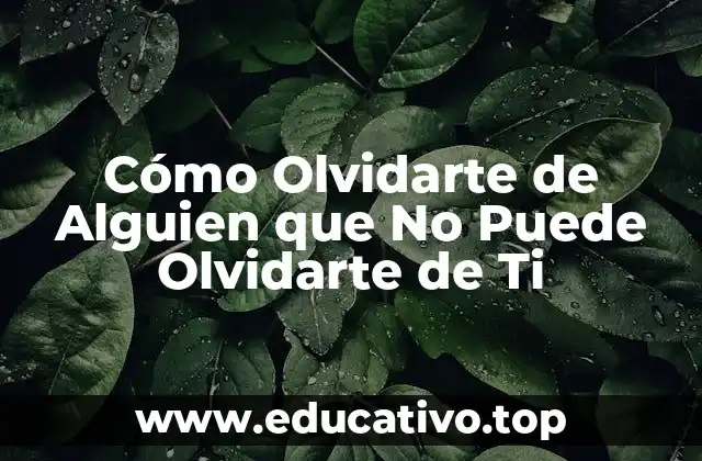 Cómo Olvidarte de Alguien que No Puede Olvidarte de Ti