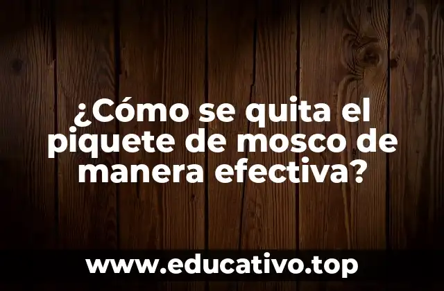 ¿Cómo se quita el piquete de mosco de manera efectiva?