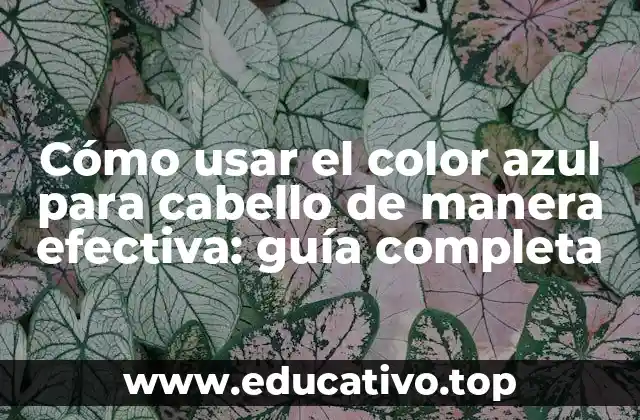 Cómo usar el color azul para cabello de manera efectiva: guía completa