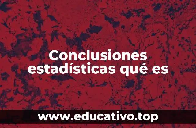 Conclusiones estadísticas qué es