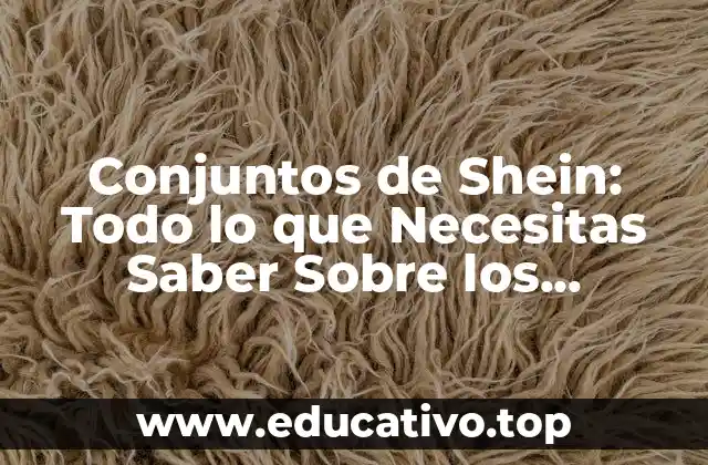 ¿Qué son los Conjuntos de Shein?