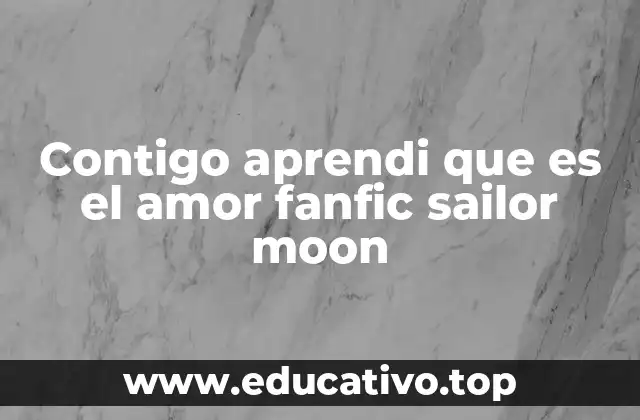 Contigo aprendi que es el amor fanfic sailor moon