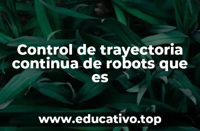 Control de trayectoria continua de robots que es