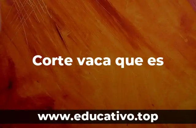 Corte vaca que es