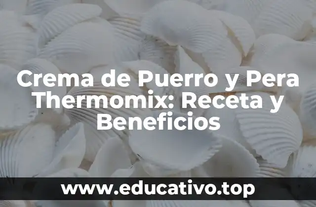 Crema de Puerro y Pera Thermomix: Receta y Beneficios