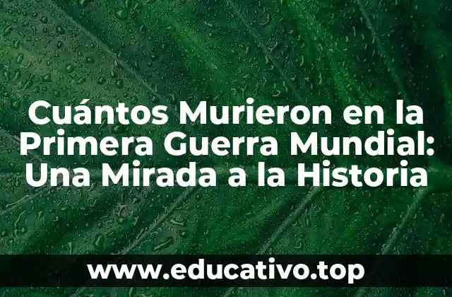 Cuántos Murieron en la Primera Guerra Mundial: Una Mirada a la Historia