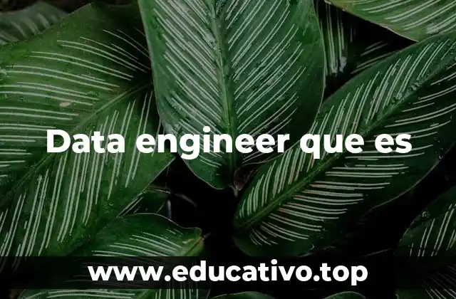 Data engineer que es