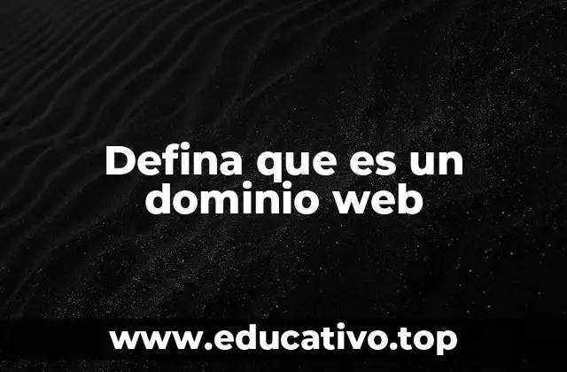 Defina que es un dominio web