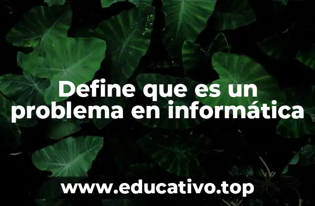 Define que es un problema en informática