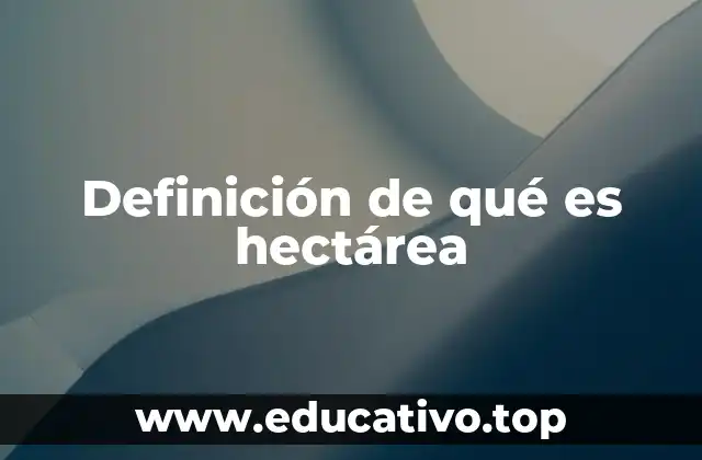 Definición de qué es hectárea