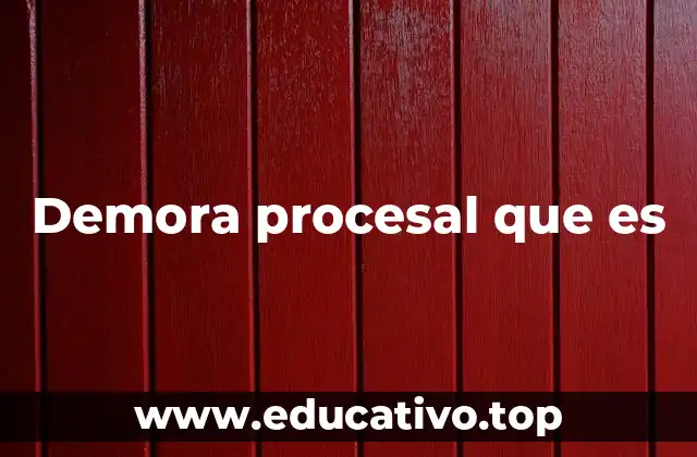 Demora procesal que es