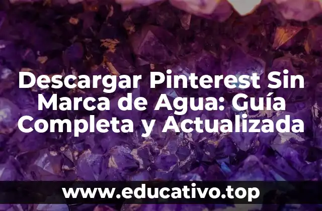 Descargar Pinterest Sin Marca de Agua: Guía Completa y Actualizada