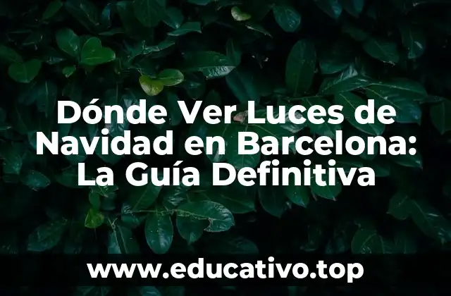 Dónde Ver Luces de Navidad en Barcelona: La Guía Definitiva