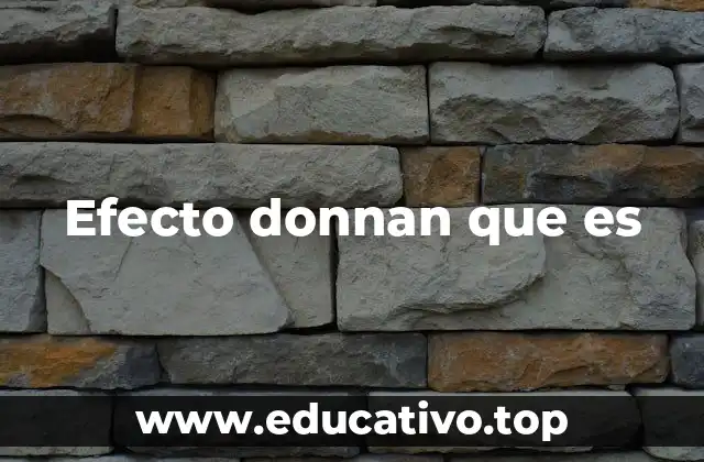 El efecto Donnan en la fisiología celular