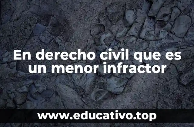 En derecho civil que es un menor infractor