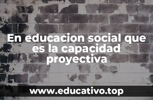 En educacion social que es la capacidad proyectiva