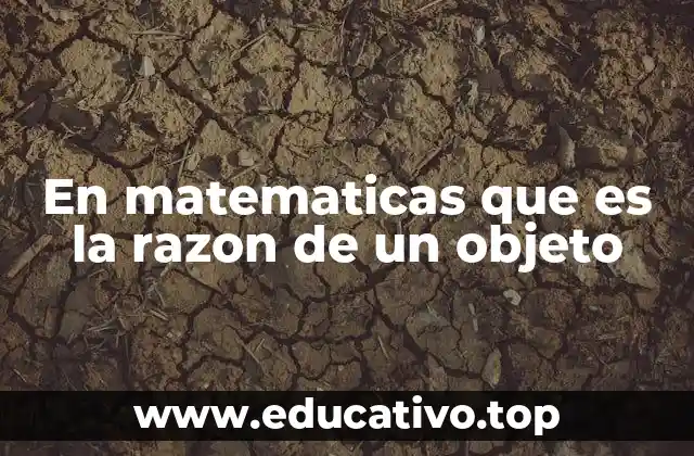 En matematicas que es la razon de un objeto