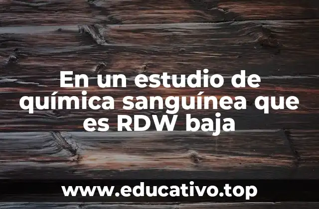 Interpretación del RDW en el contexto de otros parámetros sanguíneos
