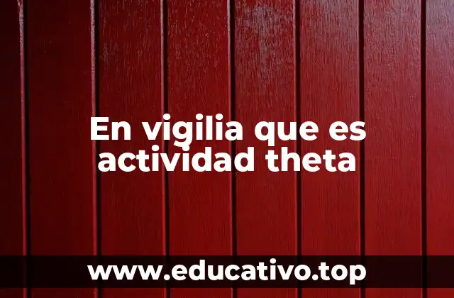 En vigilia que es actividad theta