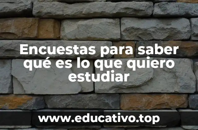 Encuestas para saber qué es lo que quiero estudiar