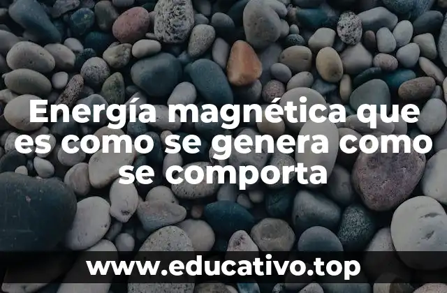 Energía magnética que es como se genera como se comporta