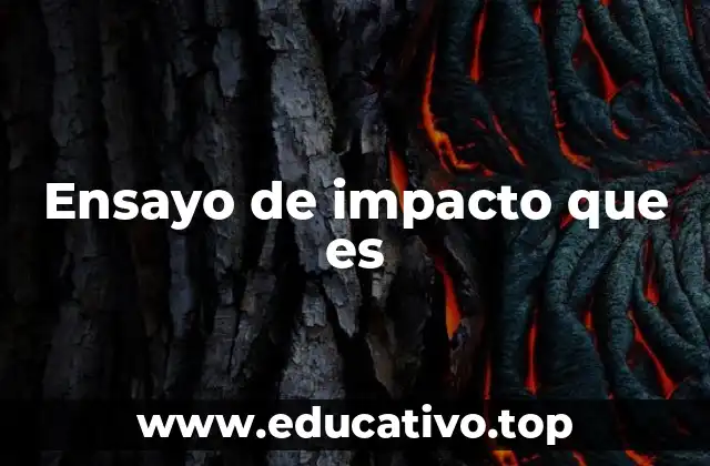 Ensayo de impacto que es