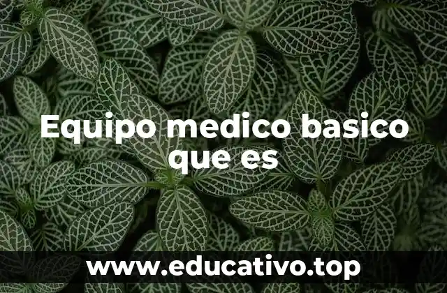 Equipo medico basico que es