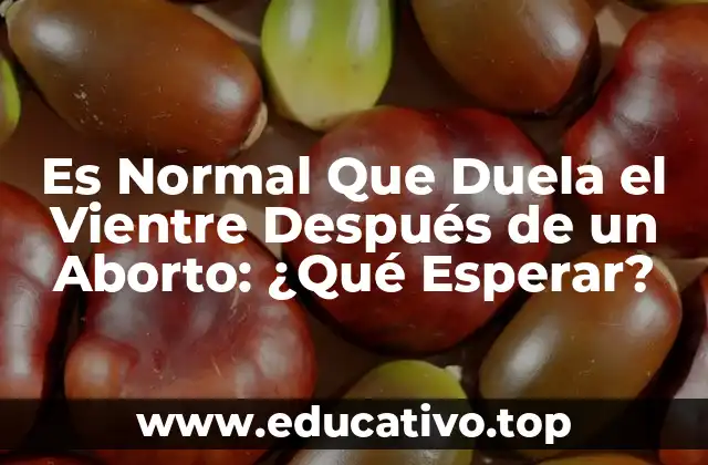 Es Normal Que Duela el Vientre Después de un Aborto: ¿Qué Esperar?