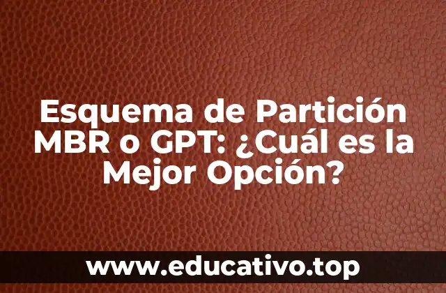 Esquema de Partición MBR o GPT: ¿Cuál es la Mejor Opción?