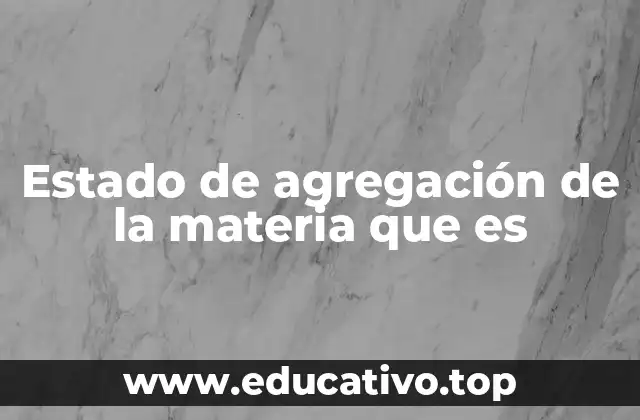 Estado de agregación de la materia que es