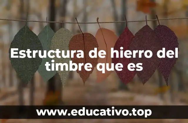 Estructura de hierro del timbre que es